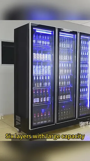 Upright Beverage Cooler Commercial Drink Display Beverage Freezer Fridge Supermarket Vertical Cooler Showcase 